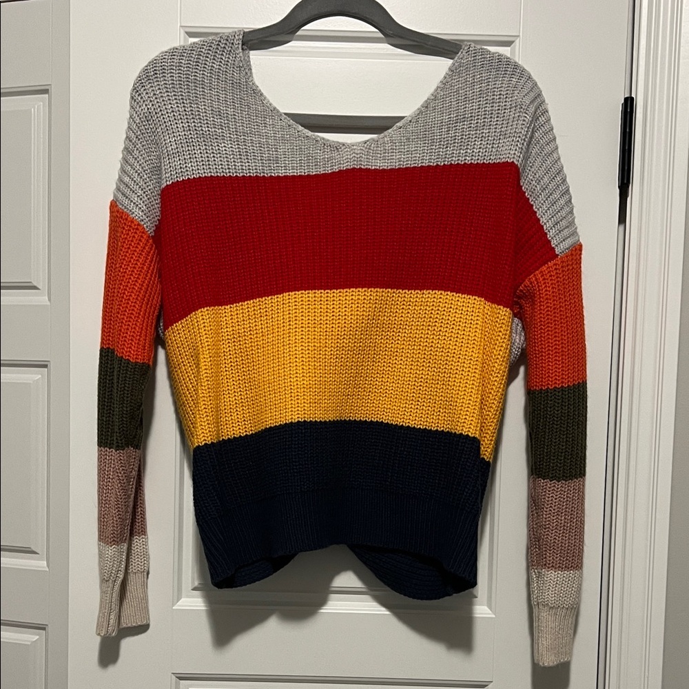 Fashion Nova Multicolor Striped Sweater